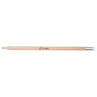 FSC-zertifizierter Bleistift rund 18,5 cm mit Radiertip, natur aus Lindenholz – Produktbild 1 von 1
