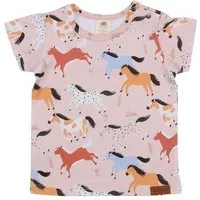 Walkiddy Baby T-Shirt GOTS zertifiziert – Rosa mit Pferdemotiv, Kurzarm, weich & bequem | von Walkiddy – Produktbild 1 von 1