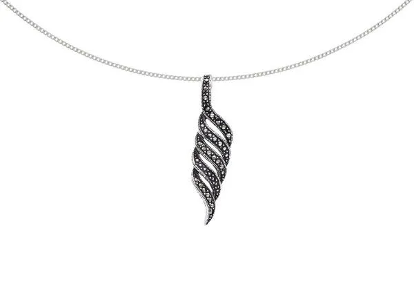 pakilia pakilia Kettenanhänger "Tornillo" inkl. Silberkette 45 cm – Produktbild 3 von 3