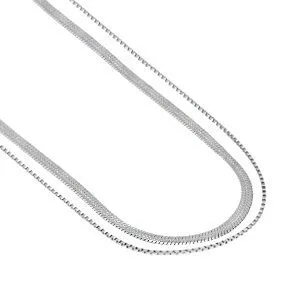 ELEKTROPULLI zweilagige Kette von ELEKTROPULLI, Silber, – Produktbild 2 von 5