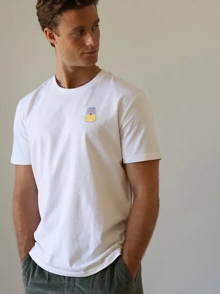 Kultgut Kultgut Artdesign - Shirt aus recycelter Biobaumwolle / Pasta, Natur, – Produktbild 3 von 3