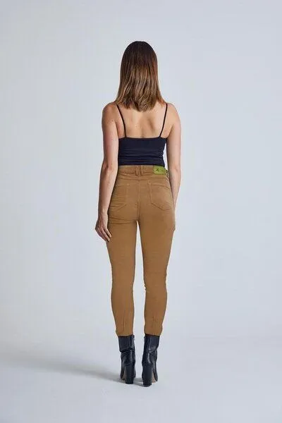 Flax and Loom Flax and Loom Cordhose High Waist Skinny aus Bio-Baumwolle Modell: Nina, Fawn (beige), – Produktbild 4 von 4