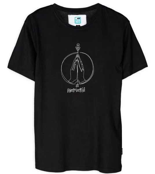Gary Mash GARY MASH Shirt Namasté aus Modal®-Mix, Schwarz, – Produktbild 1 von 4