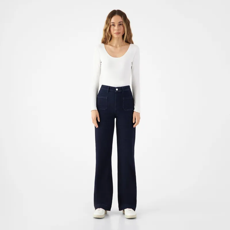 DAWN DEW Flared Soft Denim - Sailor- Raw Blue - Raw Blue / 31 / 32 – Produktbild 1 von 1