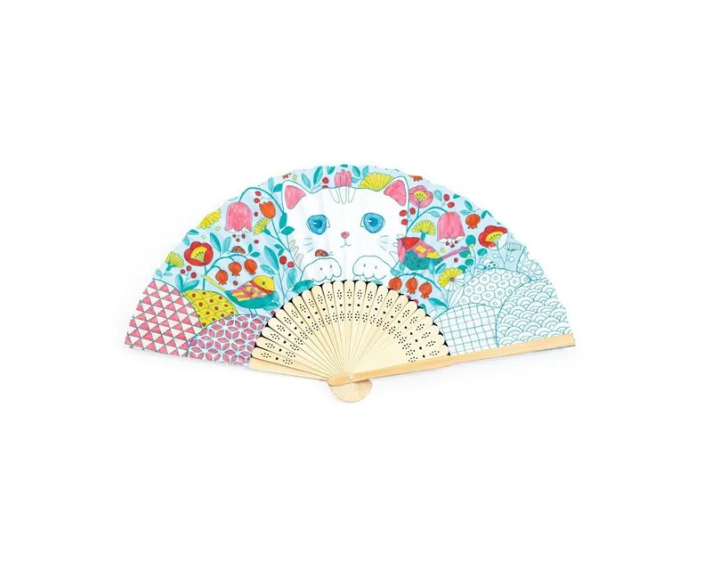 DJECO Kreativset DIY Bastelset Fächer Koneko von DJECO Kreatives Malset für Kinder ab 6 – Produktbild 2 von 5
