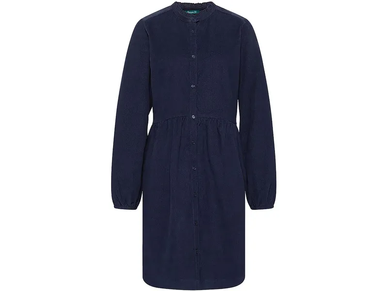 Tranquillo tranquillo Bio-Damen-Midi-Cord-Kleid mit Rüschen-Kragen, night, Gr. 36 – Produktbild 1 von 1
