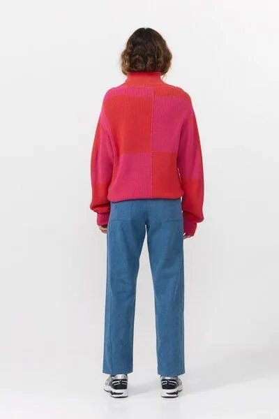 SUITE13LAB Suite13lab Strickpullover SHIRA, Check red, – Produktbild 2 von 2