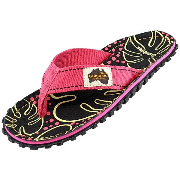 Gumbies Gumbies Set - Nachhaltiger Zehentrenner mit veganem Nagellack, Set schwarz/pink (pink), – Produktbild 3 von 4