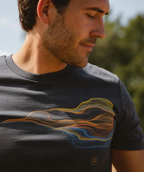 Kultgut Kultgut Artdesign- Biofair- T-Shirt mit Motiv / FADED, Taubenblau, – Produktbild 1 von 3