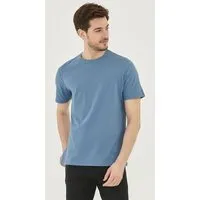 ORGANICATION ORGANICATION Basic T-Shirt aus Bio-Baumwolle, Indigo, – Produktbild 1 von 1
