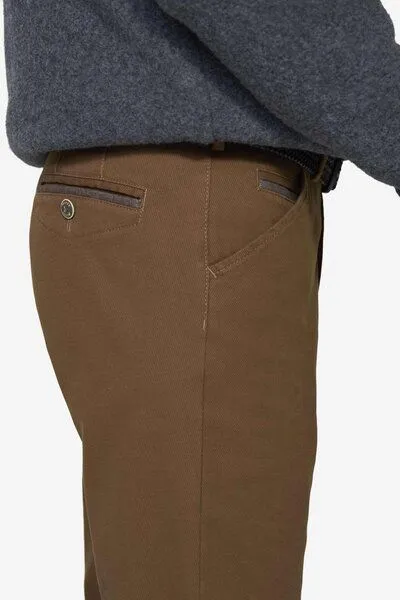 Meyer MEYER Chino im Canvas-Look, Gelb (karamell), – Produktbild 7 von 8