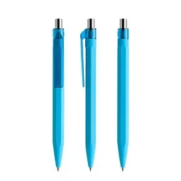 prodir prodir QS50 Soft Touch PRT Push Kugelschreiber, Cyan Blue-Silver chrome finish – Produktbild 1 von 1