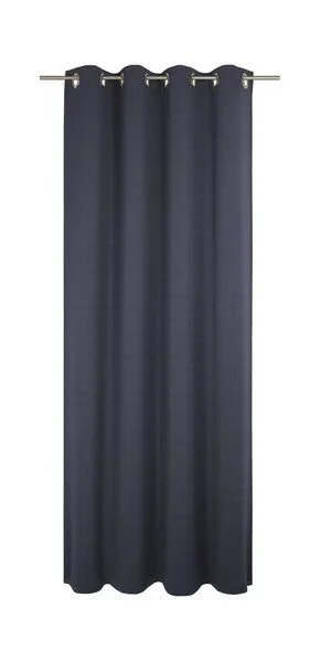 Nature by Adam Nature by Adam Vorhang aus 100% Bio-Baumwolle - Made in Germany - Uni Collection light, Dunkelblau, – Produktbild 3 von 7