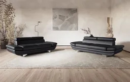 COTTA 3-Sitzer Enterprise Big-Sofa mit Kopf- und Armteilverstellung, B: 233 cm, Leder, Modernes Einzelsofa – Produktbild 1 von 1