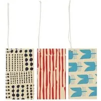 El Puente El Puente Geschenkanhänger "Graphic", 3er-Set | Fair Trade & Handmade aus Bangladesch – Produktbild 1 von 1