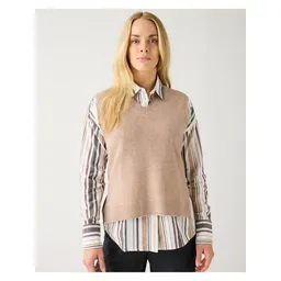 KnowledgeCotton Apparel KnowledgeCotton Apparel Pullunder aus Lammwolle RWS – Produktbild 1 von 1