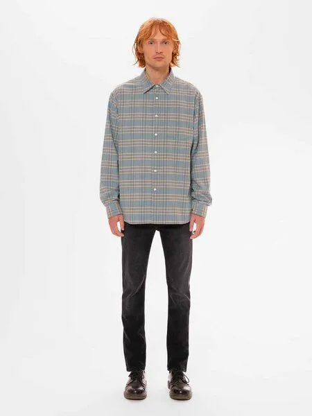 Nudie Jeans Nudie Jeans Hemd Filip Basket Prairie - Light Blue – Produktbild 2 von 3