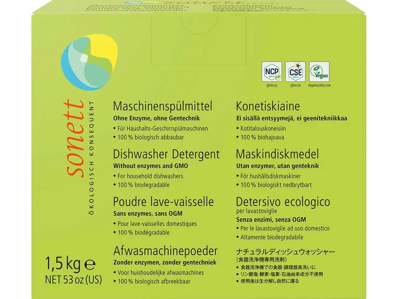 Sonett Sonett Spülmaschinen Pulver - 1.5 kg – Produktbild 1 von 2