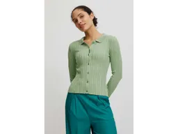 Tranquillo tranquillo Damen-Cardigan mit Rippenstruktur, jade, Gr. S – Produktbild 1 von 1