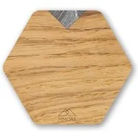 MMore MMORE Untersetzer aus Holz - Amerikanischer Nussbaum, Eichenholz und organische Materialien / 4er-Set Untersetzer, Skelettblätter, – Produktbild 1 von 2