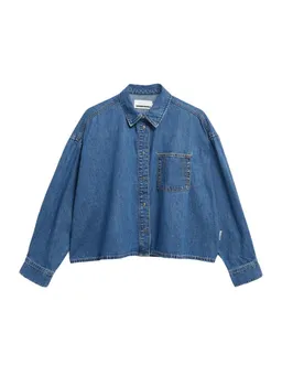 ARMEDANGELS ARMEDANGELS Langarmbluse blau,Casual,Baumwolle,Unifarben,Hemdblusenkragen,Lang,Oversized – Produktbild 1 von 1