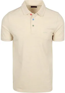 new zealand auckland new zealand auckland NZA Polo Hawera Melange Ecru – Produktbild 1 von 1