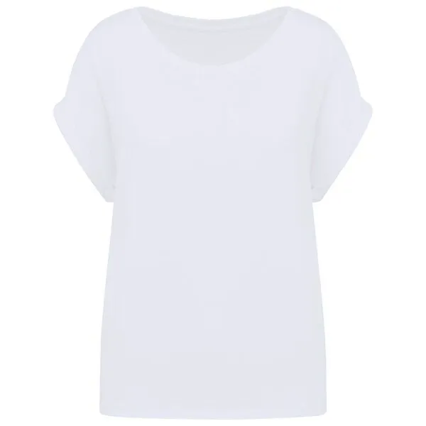 Greenspired Greenspired Umweltfreundliches Damen-T-Shirt mit Reversärmeln 155g/m² XS- L, Weiss, – Produktbild 1 von 1