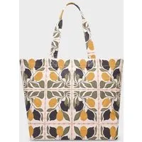 Dedicated DEDICATED Sundre Lemon Tiles Shopper - Oat White – Produktbild 1 von 1