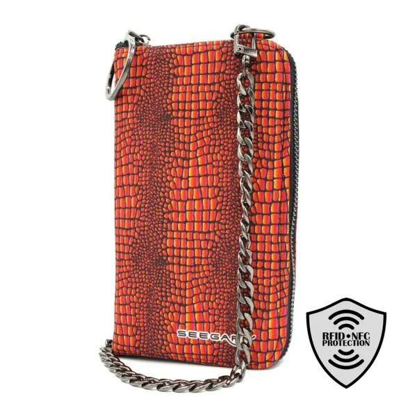 Seegarn Seegarn-Täschle / 2in1 Handy-Tasche und Geldbeutel (MB05), K2 - kette schwarz, – Produktbild 1 von 4