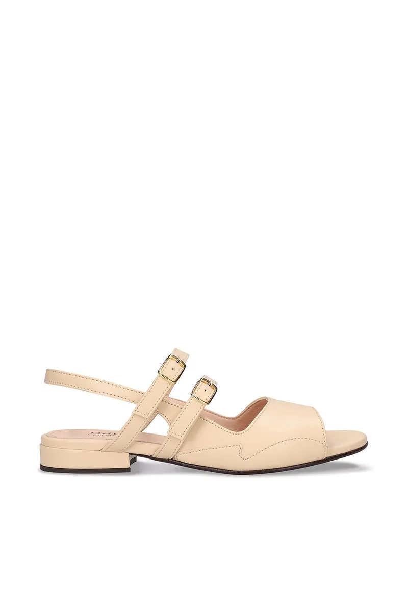 NAE NAE Damen vegan Sandalen Pax Veganes Öko-Leder Beige, Beige, – Produktbild 1 von 2