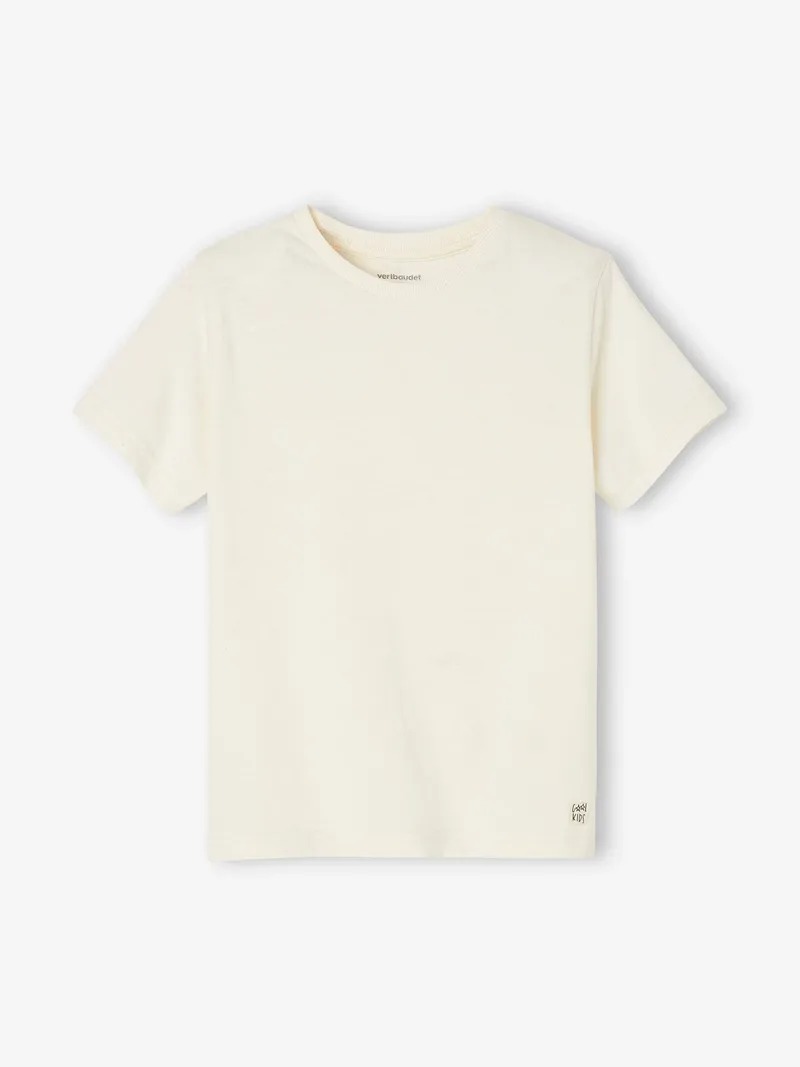 Vertbaudet Jungen T-Shirt BASIC, Wollweiß, – Produktbild 1 von 3