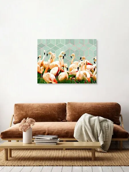 Photocircle Photocircle Poster / Leinwandbild - Flamingle Abstract Digital – Produktbild 3 von 4