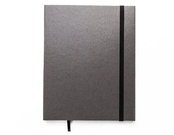 tyyp tyyp Notizbuch A5 Schweizer Broschur – 100% Recyclingpapier, Carbon-grau, – Produktbild 4 von 4