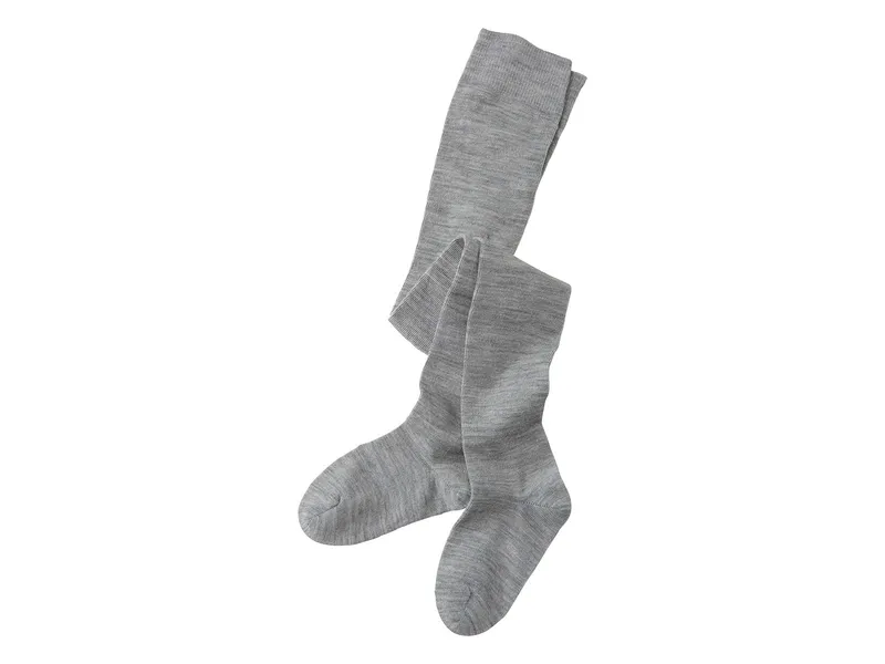 grödo Kinder Strumpfhose Bio-Schurwolle Bio-Baumwolle melange-grau Gr.7-8, Grau, – Produktbild 1 von 1