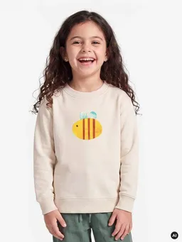 MelaDi MELAdi Kinder Sweater aus Biobaumwolle - Hummel auf Natural Raw – Produktbild 1 von 1