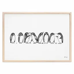 LIGARTI Kunstdruck »Pinguin Lovestory« von LIGARTI | A4, A3 oder A2 | Wandbild | Poster | Kunst – Produktbild 1 von 1