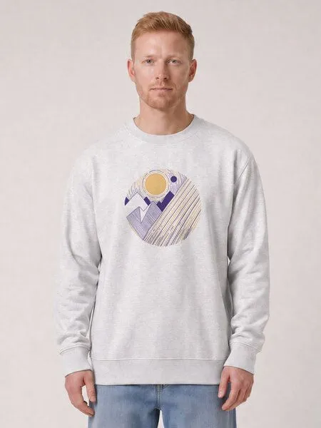watapparel watapparel Sweatshirt Unisex Geometric Landscape 3, Cool heather grey, – Produktbild 2 von 2