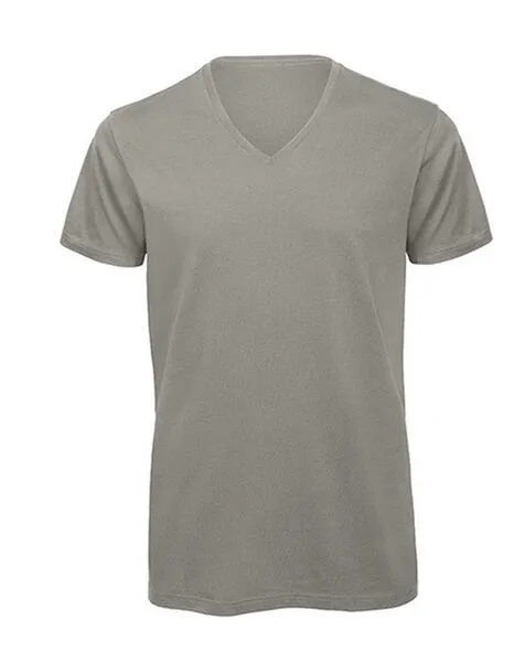 B&C Collection B&C Collection Inspire T-Shirt Herren V-Ausschnitt 140 gr /m² bis Größe 3XL, Hellgrau, – Produktbild 2 von 3