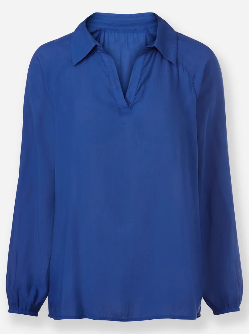 heine Schlupf-Bluse royalblau, Royalblau, – Produktbild 1 von 2