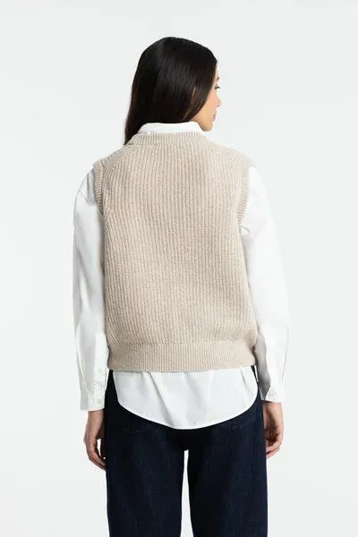 Kings Of Indigo Kings Of Indigo NIMYO Pullunder aus Recyclingfasern, Fog (beige), – Produktbild 4 von 4