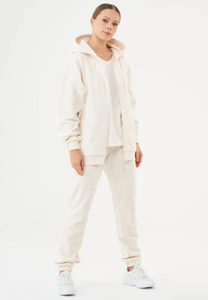ORGANICATION ORGANICATION ESSENTIALS-JALE- Soft Touch Sweatjacke aus Bio-Baumwolle, Off white, – Produktbild 2 von 4