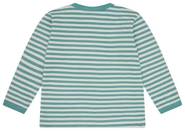 loud + proud loud + proud Babys & Kinder Shirt Interlock Ringel, GOTS-zertifiziert, Oregano(grün), – Produktbild 2 von 3