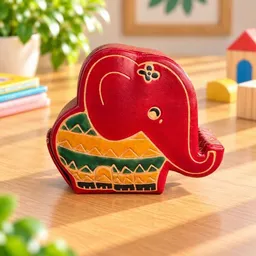 Janselo Stehender Elefant Kinder-Spardose aus Shanti-Leder – Produktbild 1 von 1