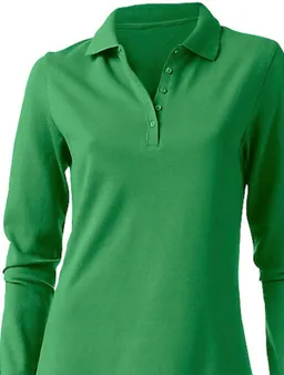 heine Langarm-Poloshirt grün – Produktbild 1 von 1