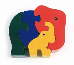El Puente El Puente Puzzle "Elefanten" | Fair Trade & Handmade aus Sri Lanka – Produktbild 1 von 1