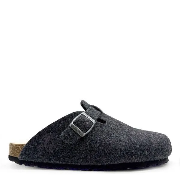 thies Recycled Wool Clog "thies ®" aus recycelter, zertifizierter Wolle, Antracita (dunkelgrau), – Produktbild 1 von 4