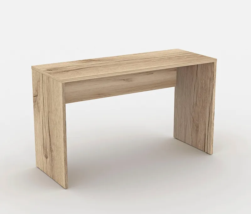 Home affaire Schreibtisch AGAPI, Breite 130, Computertisch im modernen Design & viel Arbeitsfläche, Beige, – Produktbild 1 von 4