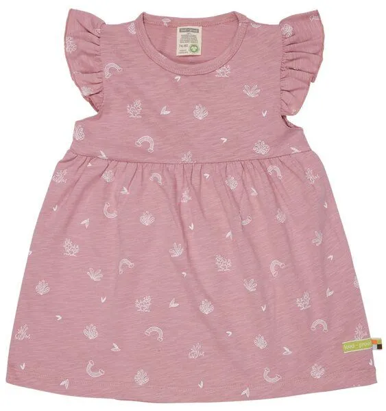 loud + proud loud + proud Babys & Kinder Kleid Slub Jersey, GOTS-zertifiziert, Aster(rosa), – Produktbild 2 von 2