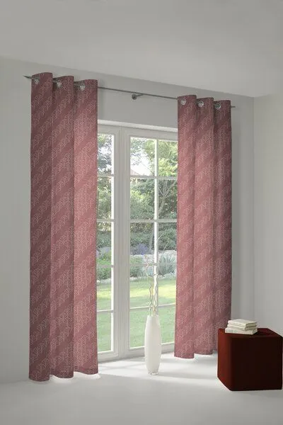 Nature by Adam Nature by Adam Vorhang aus 100% Bio-Baumwolle - Made in Germany - Argentinian Criolla, Rot, – Produktbild 6 von 7