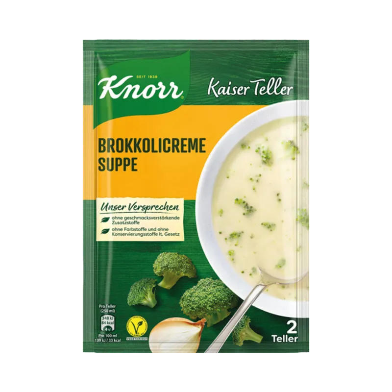 Knorr Knorr Kaiser Teller Brokkolicreme Suppe, 3 Teller, 50g – Produktbild 1 von 1